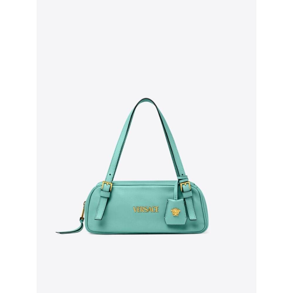 Versace tag shoulder bag leather green NEW